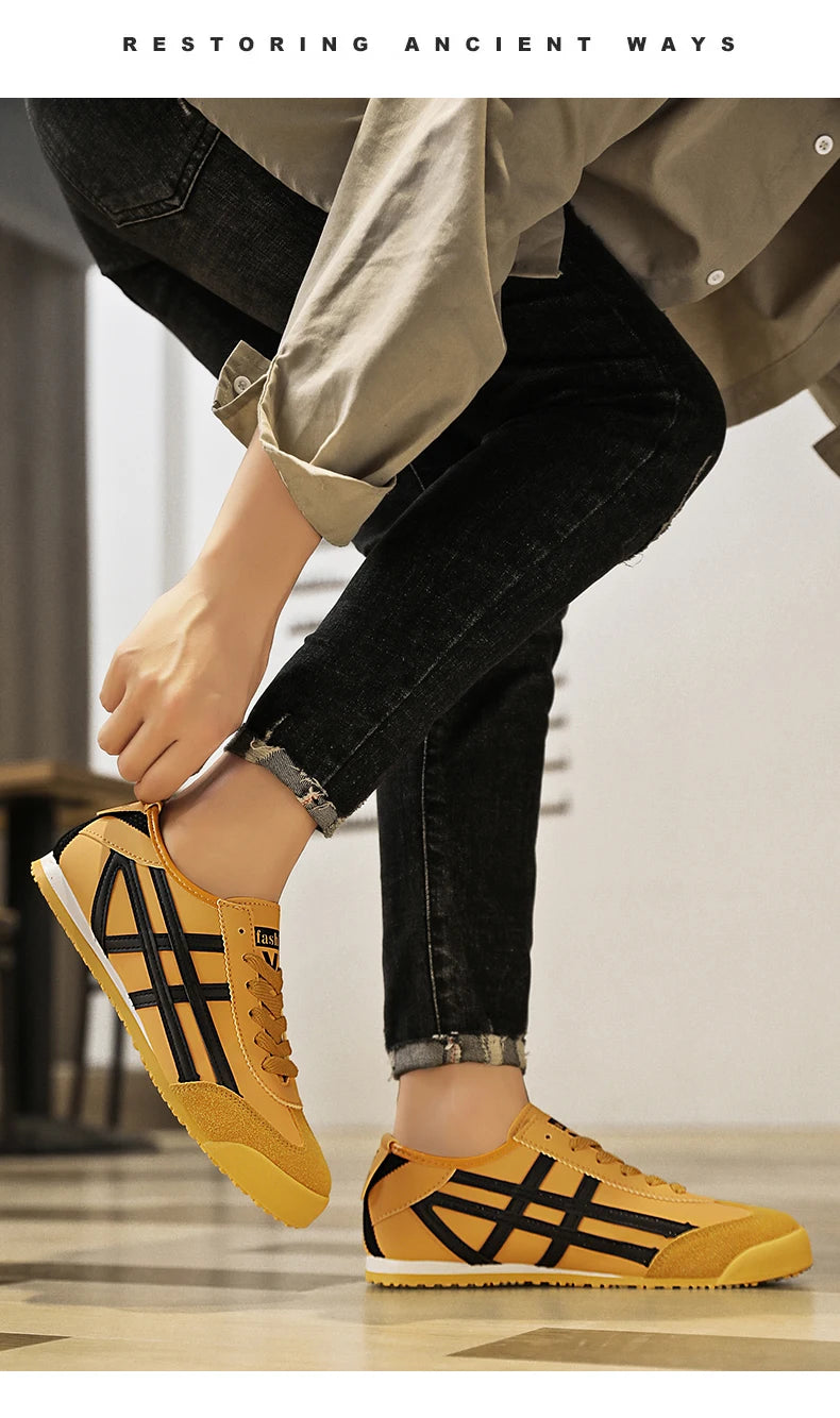 Fashion Couple Canvas Shoes Classic Design Green Leather Casual Shoes For Men Trendy Low-cut Lightweight Original Men's Sneakers