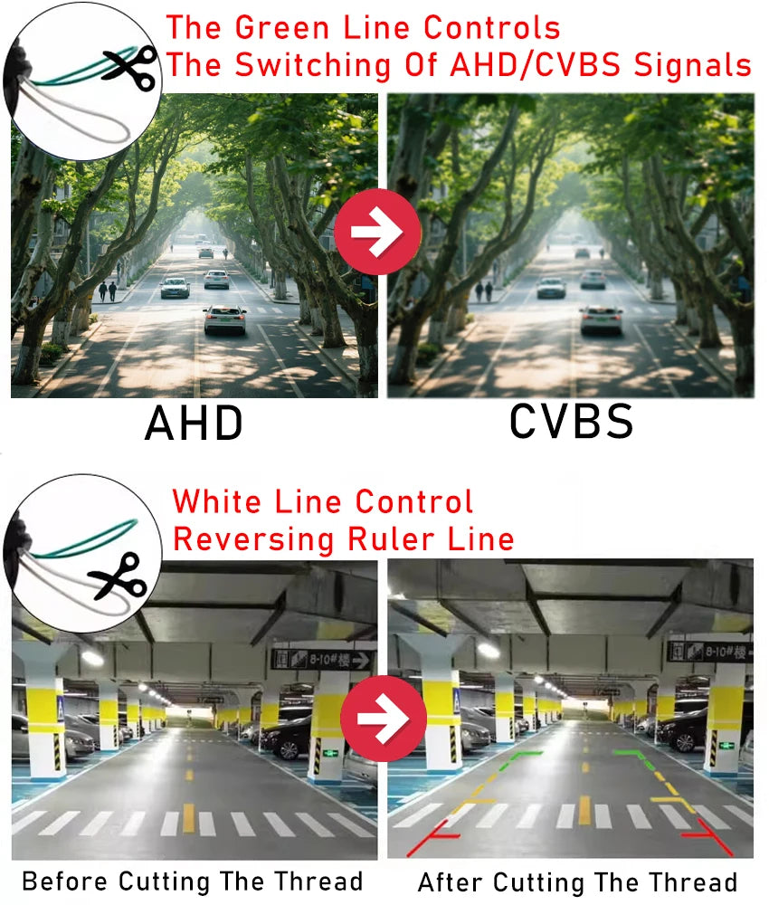 HD CCD Car Reversing Camera For Audi A6 C6 4F S6 RS6 Q7 4L 2005~2015 AHD 1080P 170°FishEye Vehicle Truck Handle Rear View Camera