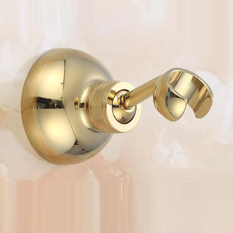 Chrome and Black Plated Solid Brass Shower Holder Wall Mounted hand shower holder bracket