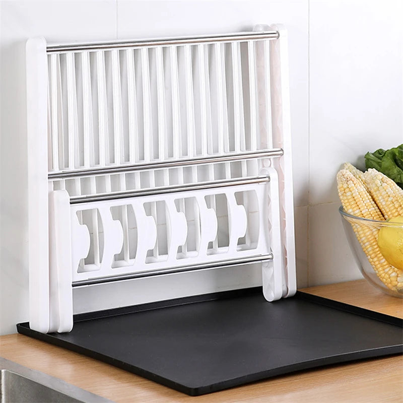 Kitchen Organizer Sink Dish Drying Rack Sink Drain Shelf Bowl Plates Shelf Storage Drawer Desktop Adjustable Holder Accessories