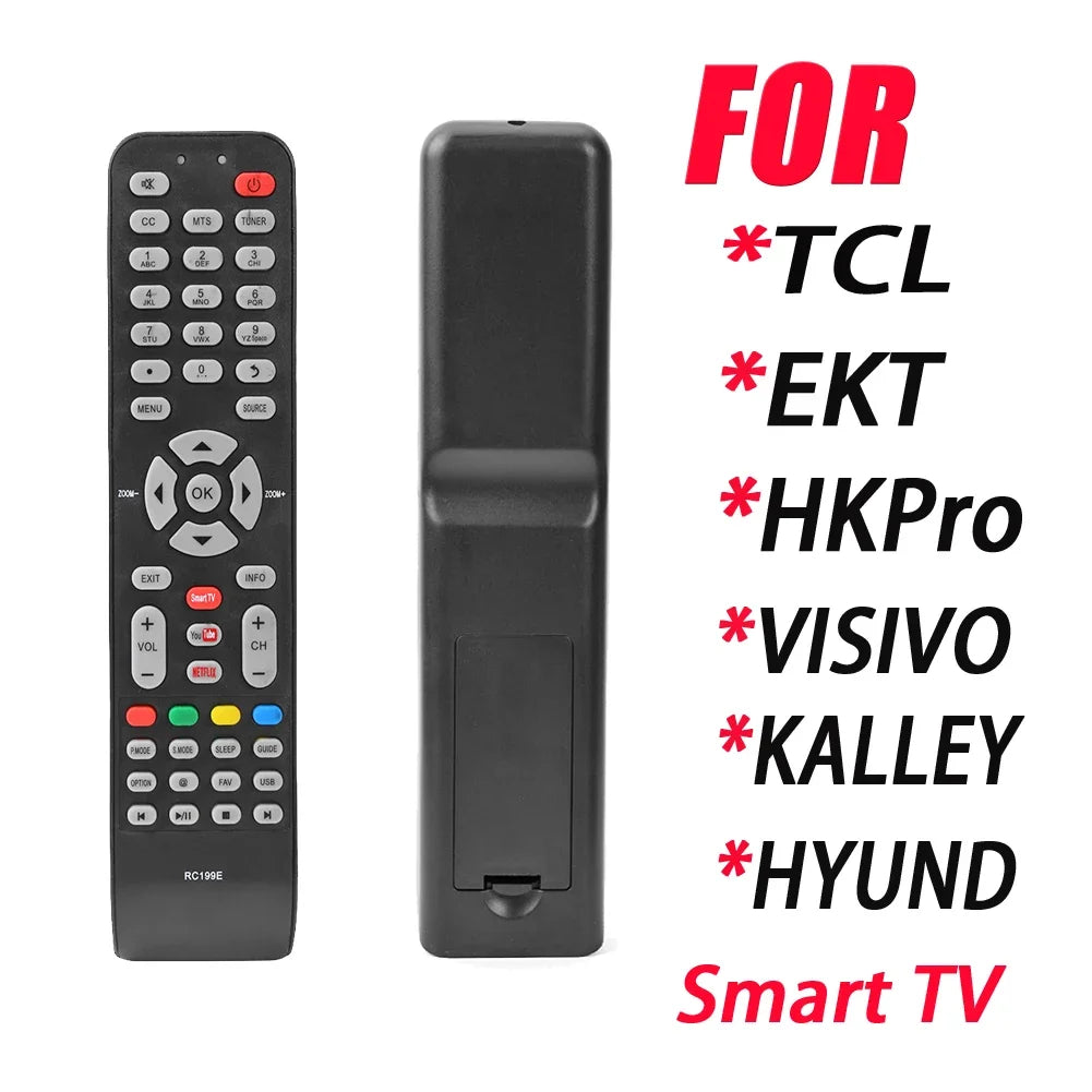 Plastic Television Remote Control Replacement Parts Smart Television Remote Control Accessories for TCL/HYUNDAI/EKT/HKPro/VISIVO