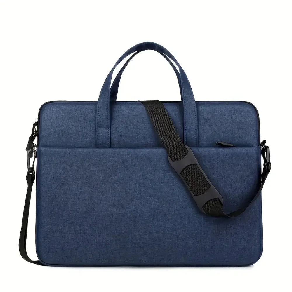 1 solid-color, minimalist, portable laptop bag; portable business travel laptop sleeve; zippered crossbody laptop bag