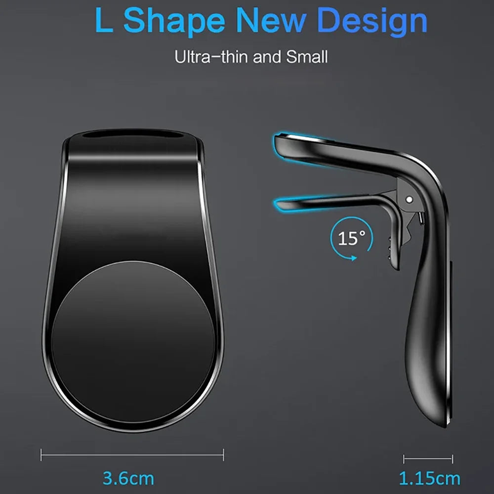 Magnetic Car Phone Holder High Stability Air Vent Clip Phones Stands Mount 360 Rotation Automotive Interior Accessories