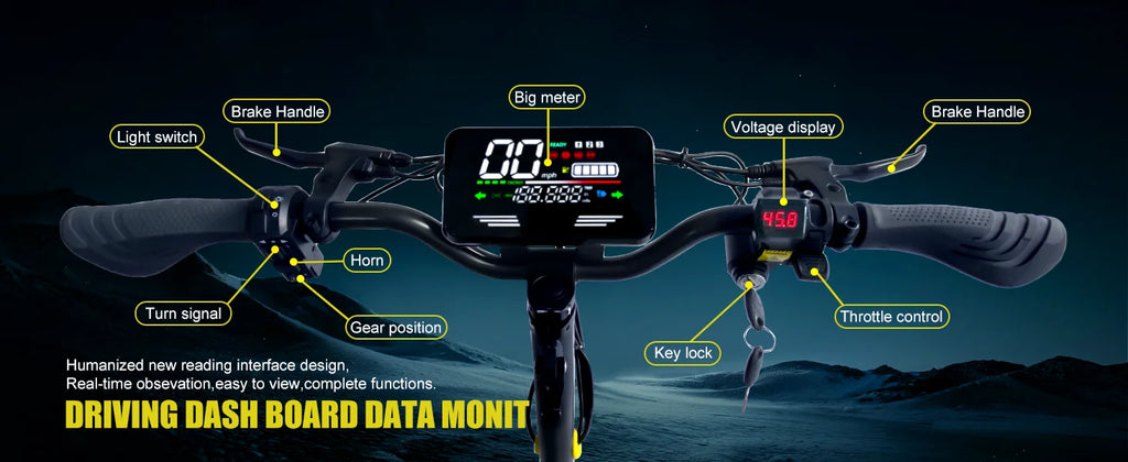 1200W Electric Scooter for Adult 48V13AH 28MPH 11'' Off-road Commuting E-Scooter