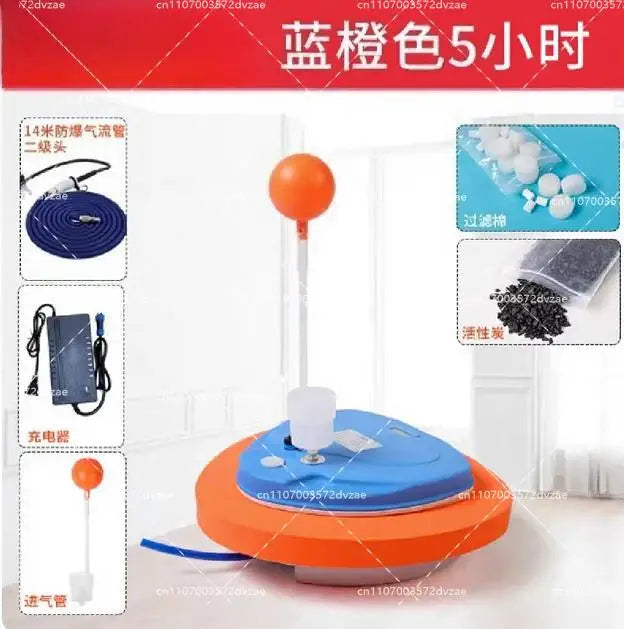 Diving Snorkel Equipment with Mobile Ventilator Support Up to 10M Depth, 2.7-5H Underwater Snorkel for Winter Ice Diving