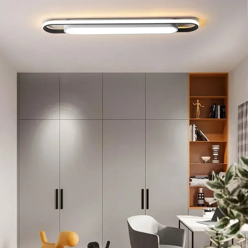 Simple Rectangular LED Ceiling Light for Living Room, Modern Light, Long Strip, Creative Balcony Light, Hot Sale