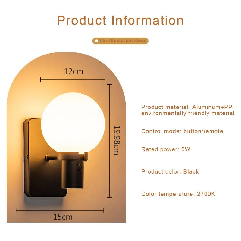Modern Minimalist Creative Wall Lights for Bedroom Bedside Living Room Balcony Staircase Corridors Home Decoration Lighting