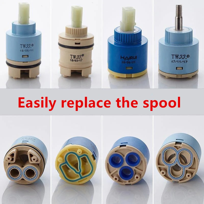 25mm/35mm/40mm Moen Replacement Ceramic Spool Water Mixer Tap Faucet Cartridge Kitchen Bathroom Faucet Replace Part