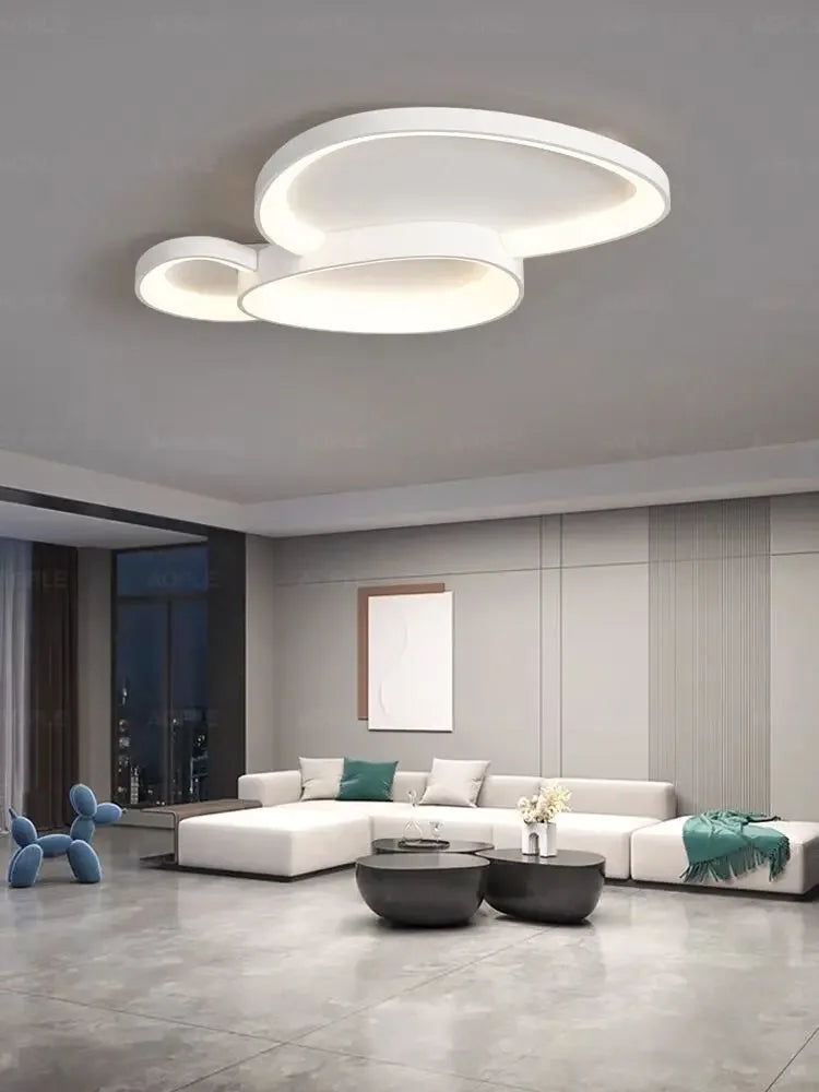 Modern Round LED Ceiling Light with Adjustable Brightness for Living Room Bedroom Dining Room Home Decor Lusters Luminaires