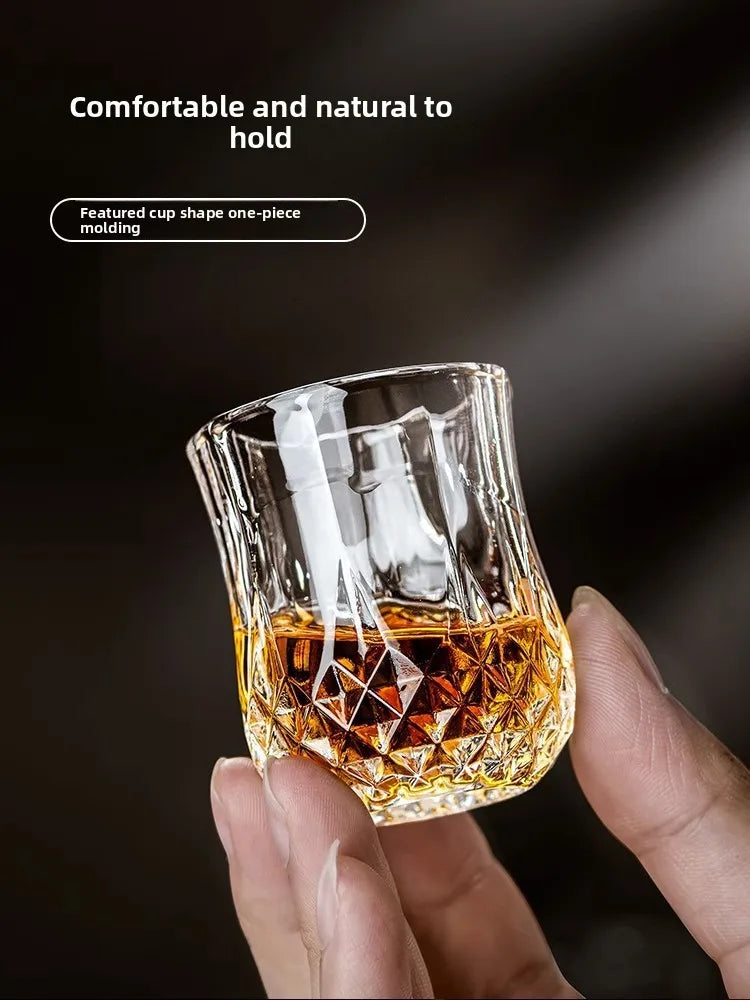 50mL Crystal Cut Glass Cup, Reusable, Suitable For Whiskey & Liquor, Glass Glassware, For Home Bar, KTV