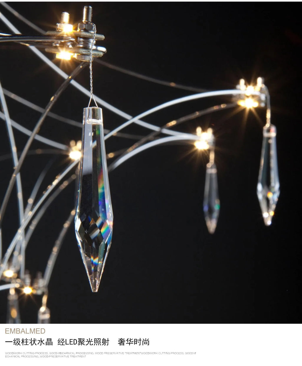 Luxury Chandelier LED Crystal Chandelier Restaurant Modern Light Romantic Living Room Villa Full of Stars Decorative Lighting