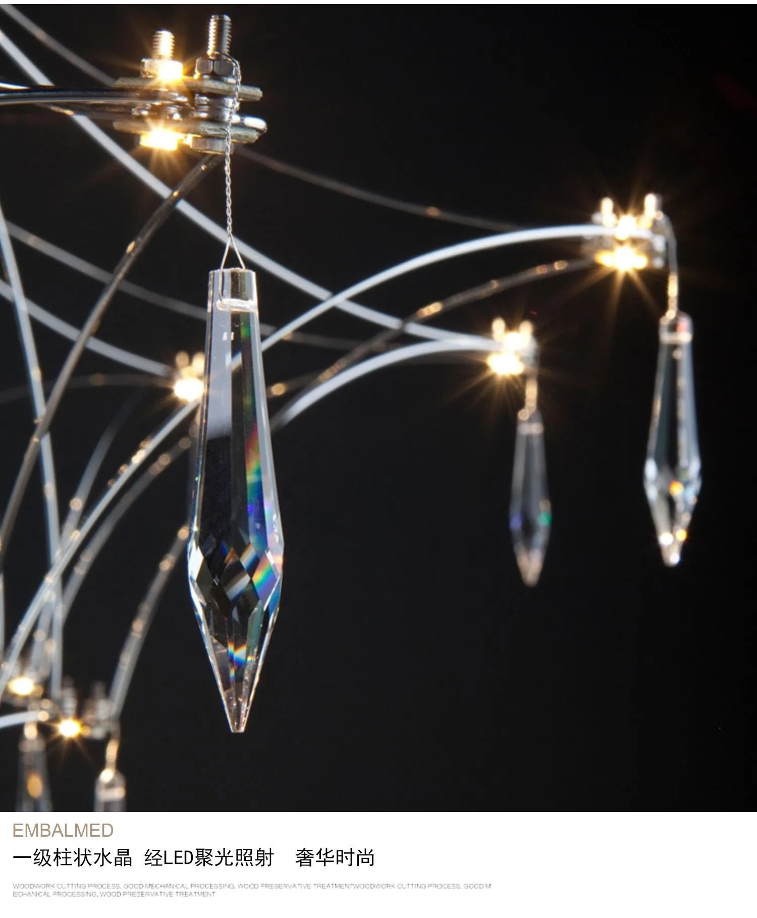 Luxury Chandelier LED Crystal Chandelier Restaurant Modern Light Romantic Living Room Villa Full of Stars Decorative Lighting