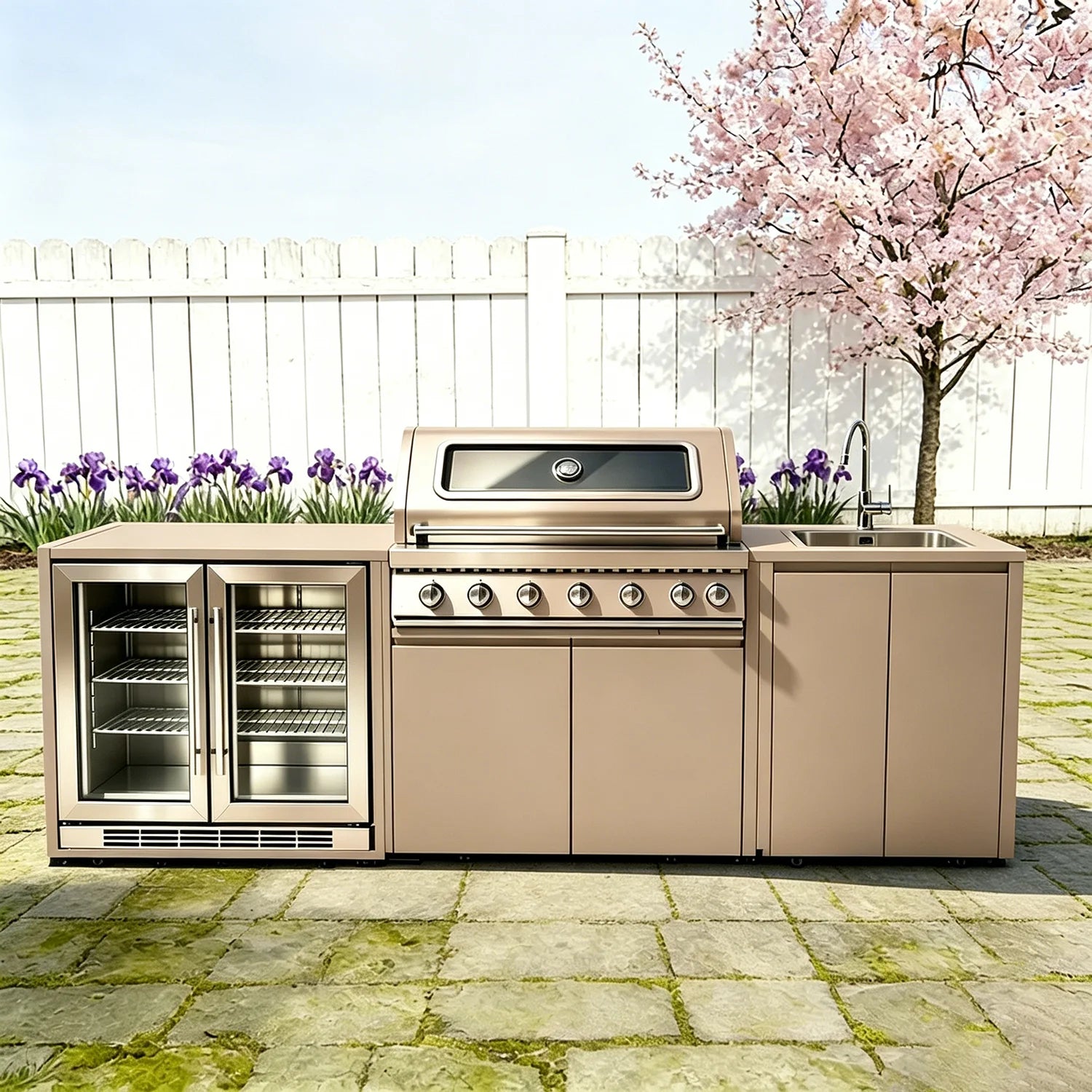 Full Kitchens Offer Complete Outdoor Kitchens, Durable Cabinets Set with Kitchen Islands & Carts, Ensemble Casserole De Cuisine