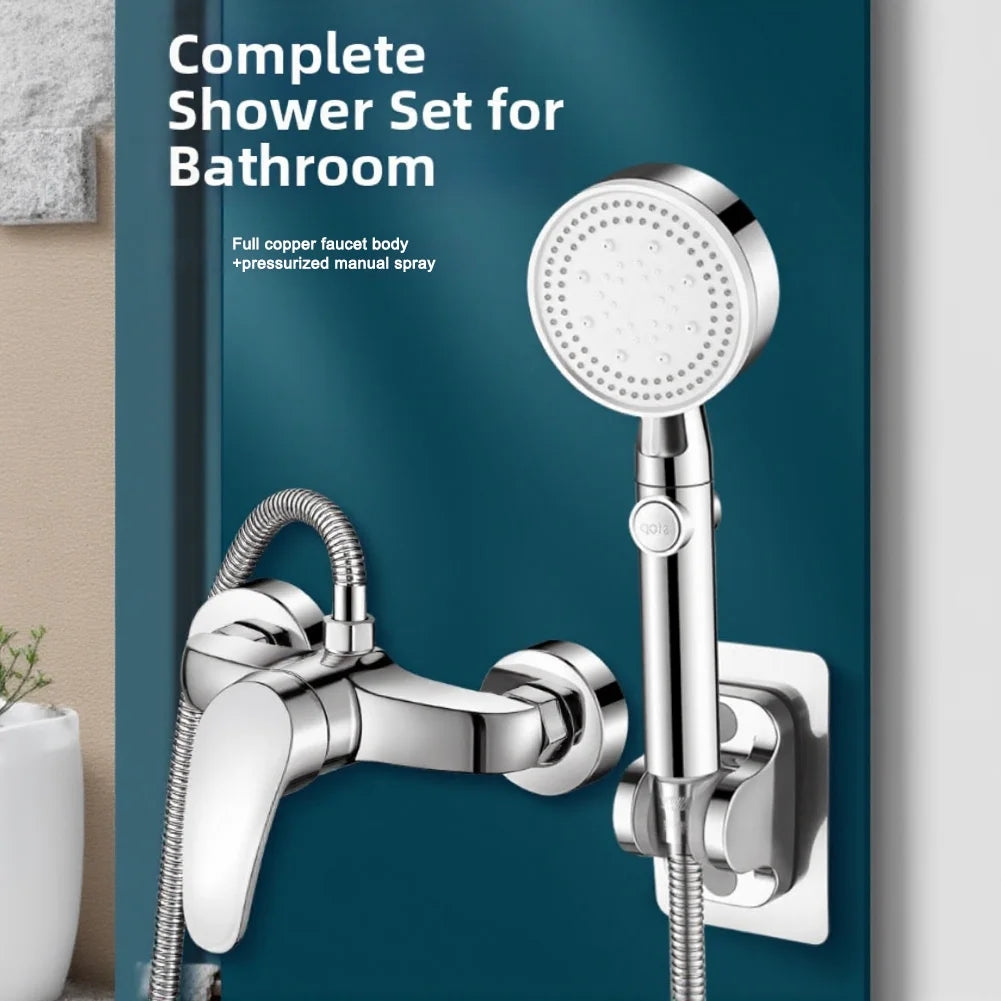 Shower Mixer Faucet Hot And Cold Water Mixing Valve For Shower Faucet G1/2 Wall Mount Copper Bathroom Fixture