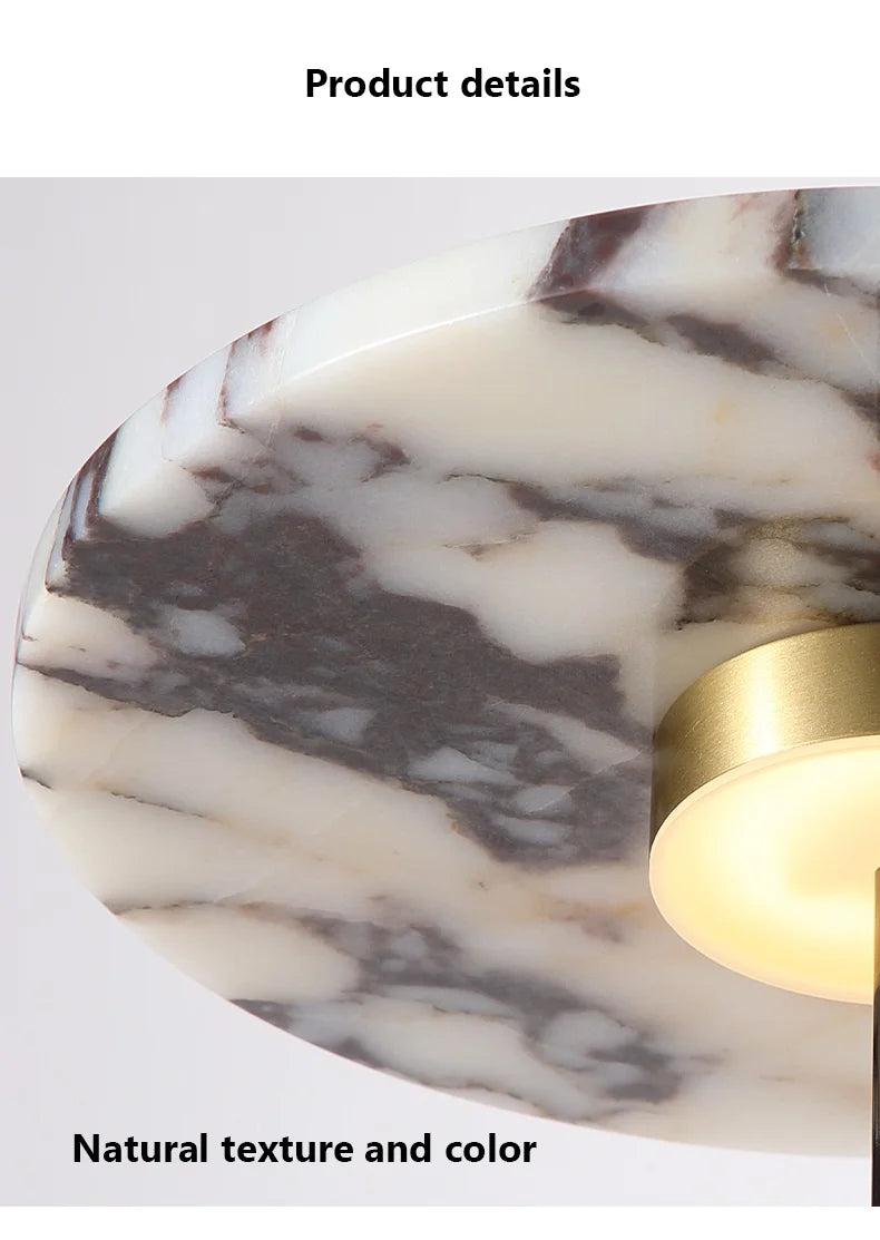 Black Luxury Alabaster Natural Stone Wall Lamp Bedroom High-end Sconce Design Artistic Living Room Marble Decor LED Lights