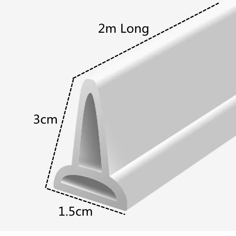1-2M Bathroom Water Stopper Silicone Retaining Strip Water Shower Dam Flood Barrier Dry And Wet Separation Blocker Accessories