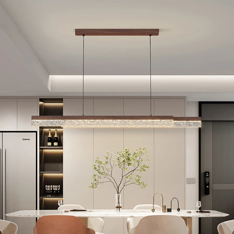 Modern Light Creative Bar Counter Strip Designer Lamps LED Pendant Light For Dining Table Kitchen Chandelier Adjust Function
