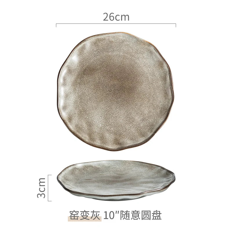 Platter Creative Restaurant plates New vintage featuring ceramic disk kitchen cutlery