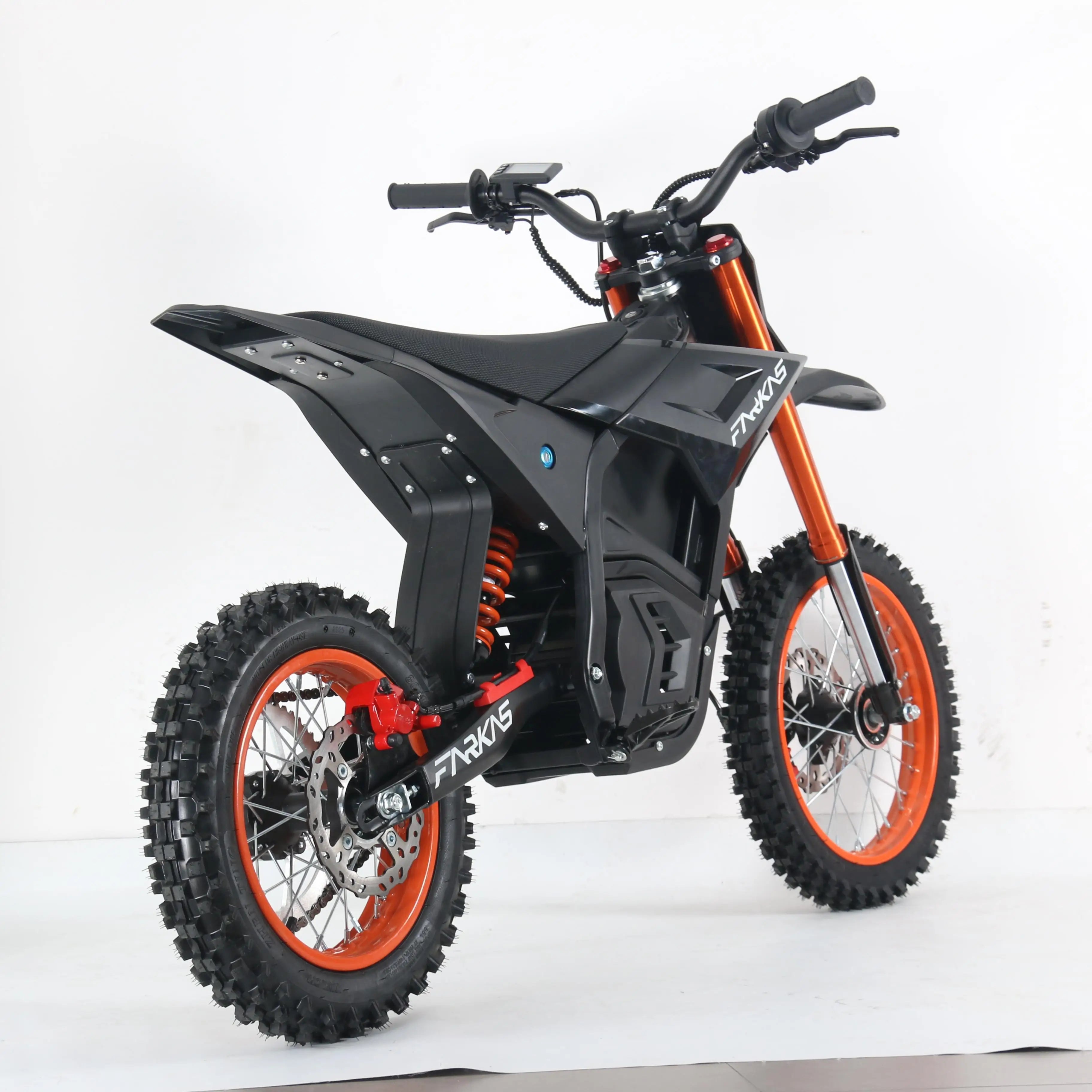 Dropshipping Electric Motocross Bike 60V 27AH 1600W,40Mph,37 Miles,Urban Commuting Front 17";Rear 14" Off-Road Electric Bike