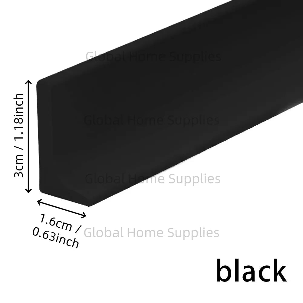 Shower Threshold Water Guard Dam Bottom Seal for Bathroom Glass Shower Door Strip Dry and Wet Separation Caulk Seal Edge Tape