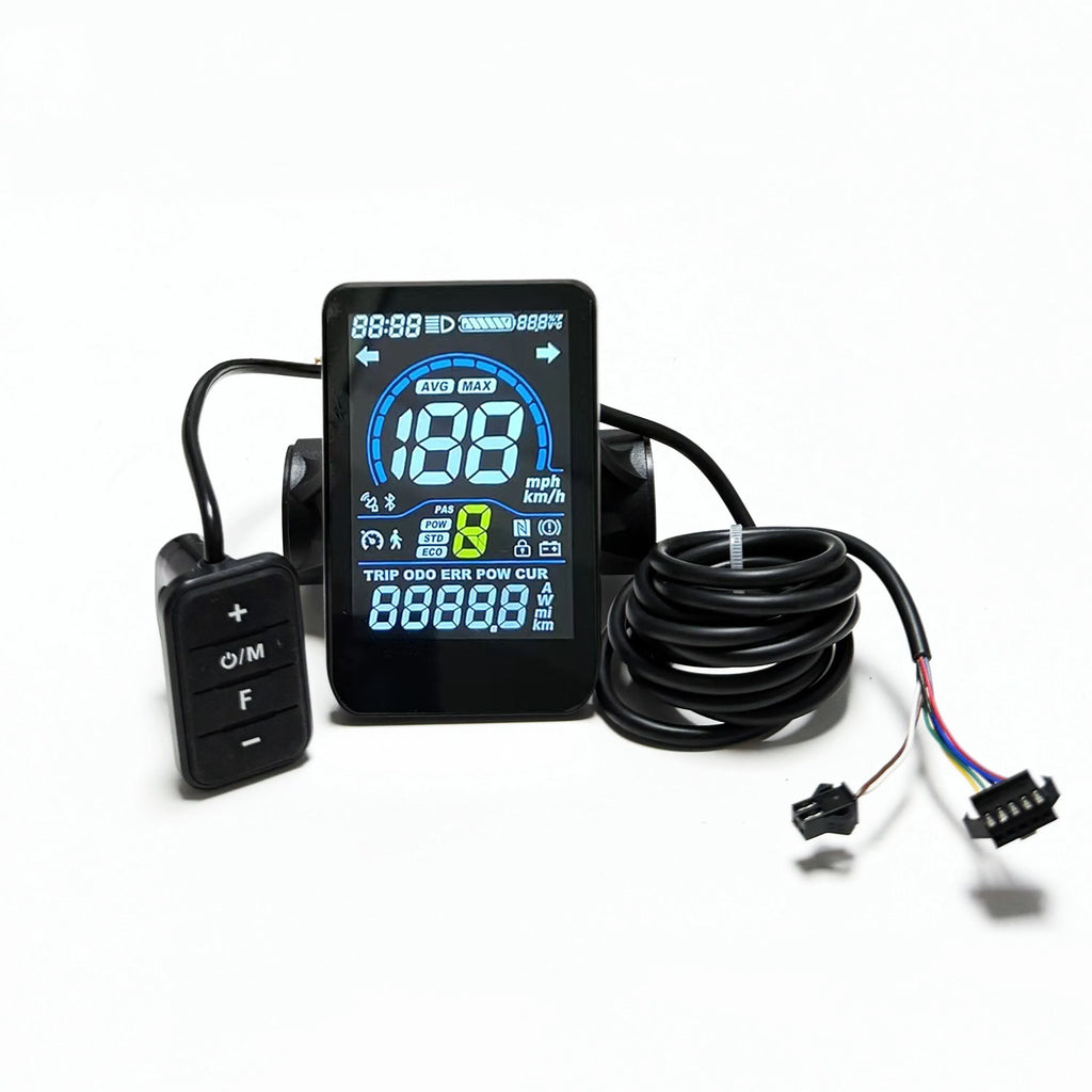 E-Scooter Brushless Motor Controller 9 MOSFET 24V 36V 48V 350W 500W 25A-30A With UART No.2 LCD Display, PAS,Throttle for E-Bike