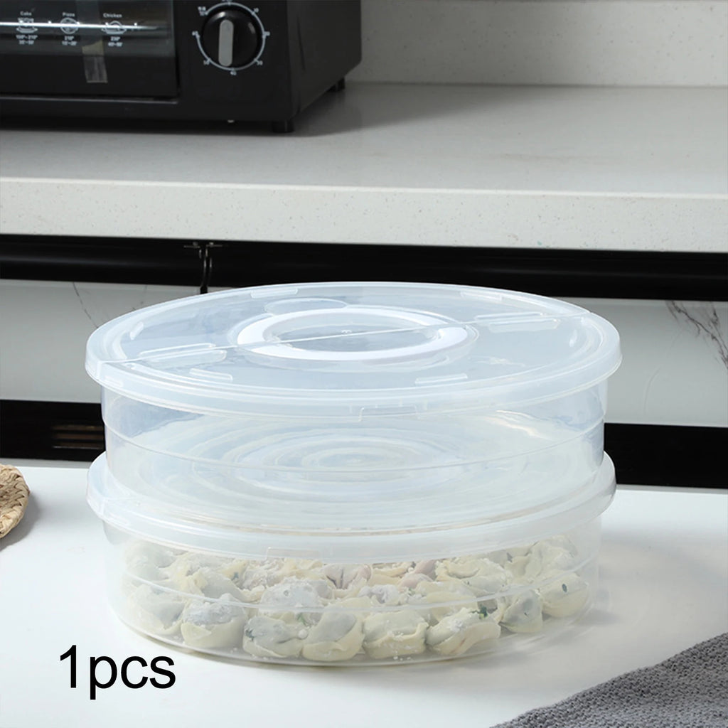 Dumplings Organizer Kitchen Organization for Food Cake Cheesecake Tortilla Pastry Round Pizza Keeper Refrigerator Organizer Bin
