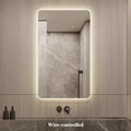 Toilet Intelligent Makeup Mirror Touch Screen LED Bathroom Mirrors High Definition Anti Fog Wall Mounted Lighted Espejos De Baño
