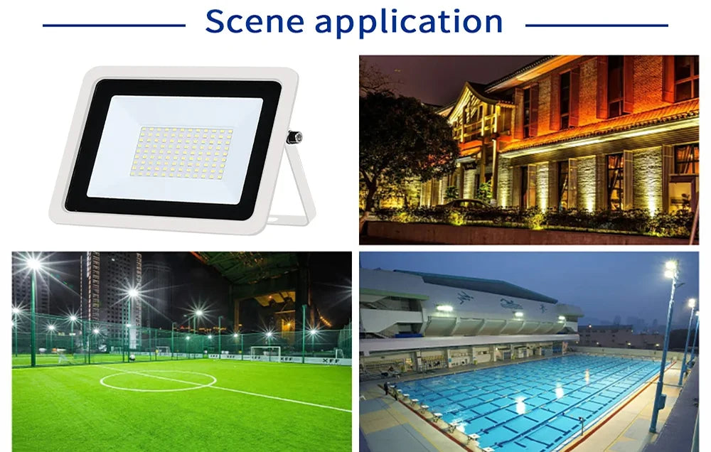 High Brightness LED Flood Light AC220V 30W 50W 100W Outdoor IP68Waterproof Floodlight Spotlight Street Wall Lamp Garden Lighting