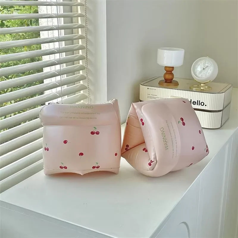 1 pair Cartoon printing Swimming Arm Floaties， Inflatable Swim Arm Bands Floater Sleeves for Adults and Kids