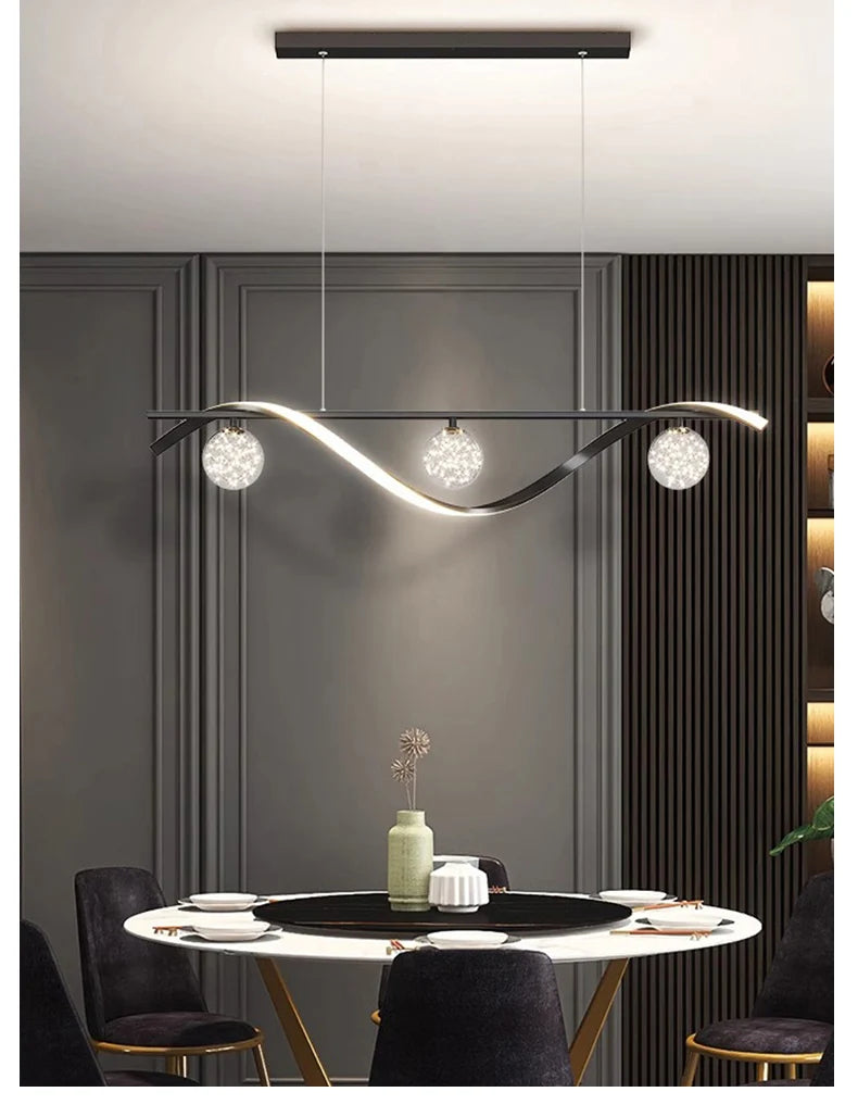 Modern Minimalist Led Pendant Lamps Dimming for Coffee Table Dining Room Kitchen Island Ceiling Chandelier Home Lighting Fixture