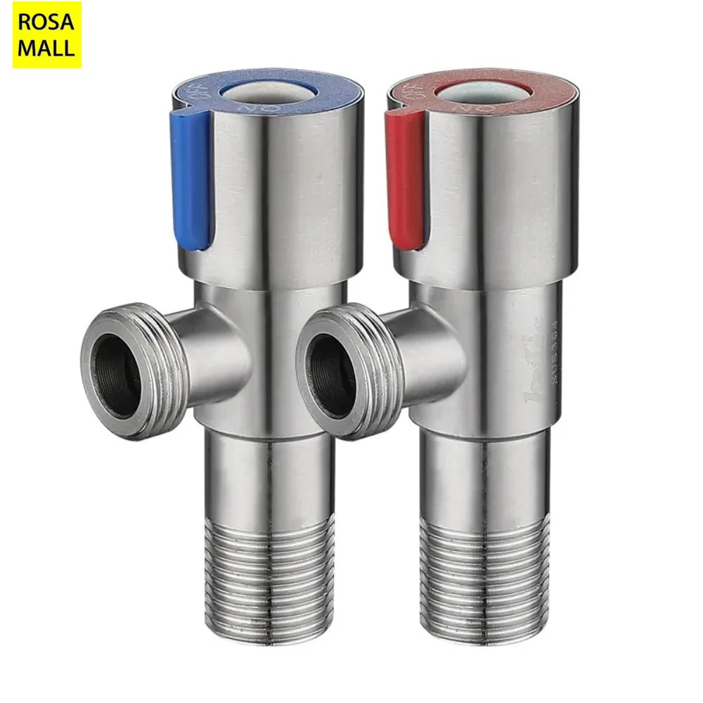 Bathroom Basin Sink Faucets Taps Angle Stop Valve Brass Black Finish G1/2" Shut Off Valve Bathroom Toilet Bidet Shower Water Tap
