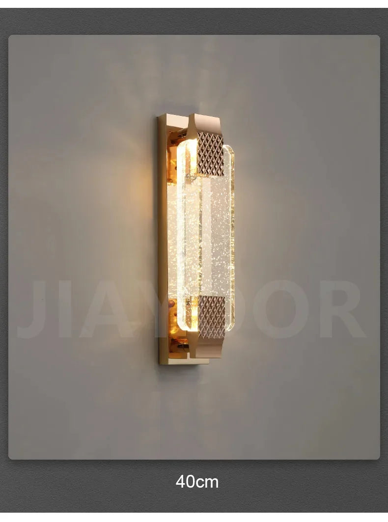 Luxury Wall Lamp Modern Gold Black LED Lamp TV Background Light Bedroom Bedside Living Room Decoration Indoor Light Bedside Lamp