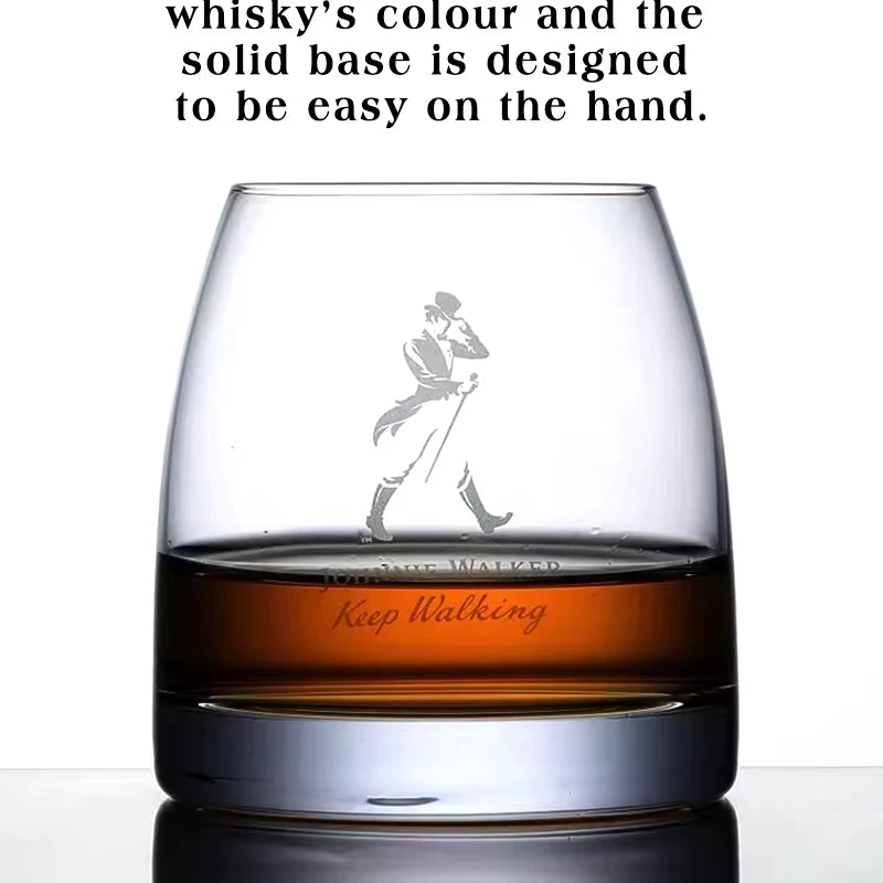 Johnnie Walker Whiskey Glasses 10 OZ Whiskey Glasses, Rocks Glasses for Scotch, Liquor Vodka, Bourbon, Whiskey Gifts