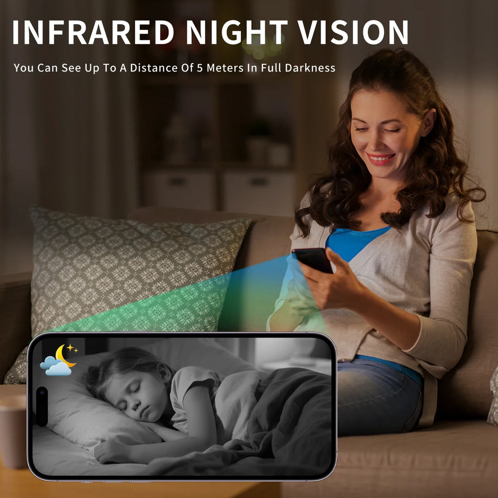 Mini Security Camera Pro Full HD WiFi Surveillance With 2 Way Audio Motion Detection Infrared Night Vision Security O-Kam Cam