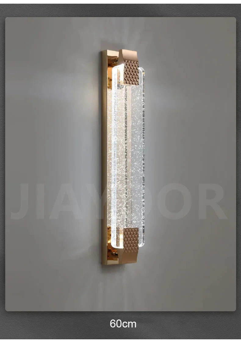 Luxury Wall Lamp Modern Gold Black LED Lamp TV Background Light Bedroom Bedside Living Room Decoration Indoor Light Bedside Lamp