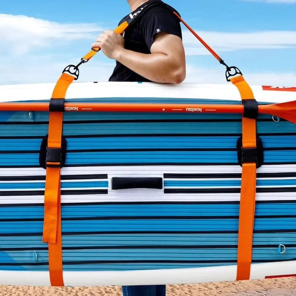 Portable SUP Carrying Strap Nylon Adjustable Length Paddle Board Carrier Durable Shoulder Sling Design Surfboard Shoulder Strap