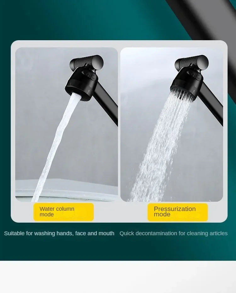 Hot Cold Water Basin Faucet Multifunction Booster Universal Rotating Wash Basin Tap for Bathroom Kitchen Household Mixer Faucet