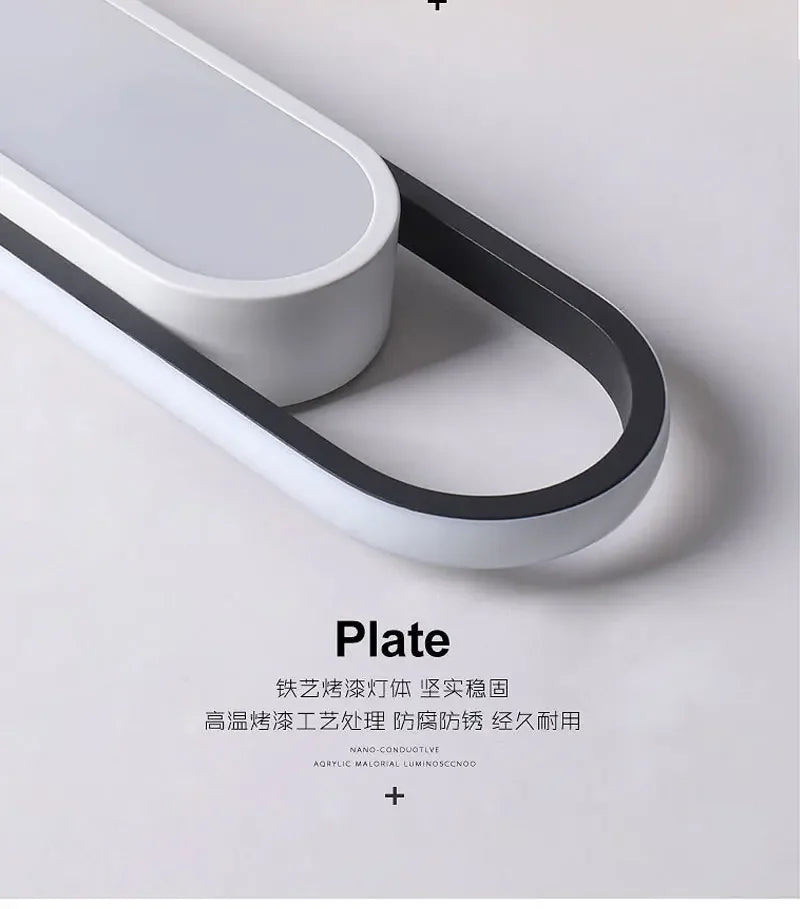 LED Ceiling Light, Minimalist Modern Light, Long Strip, Creative Bal Living Room, Bedroom, Study, Human Body Sensing Rectangular