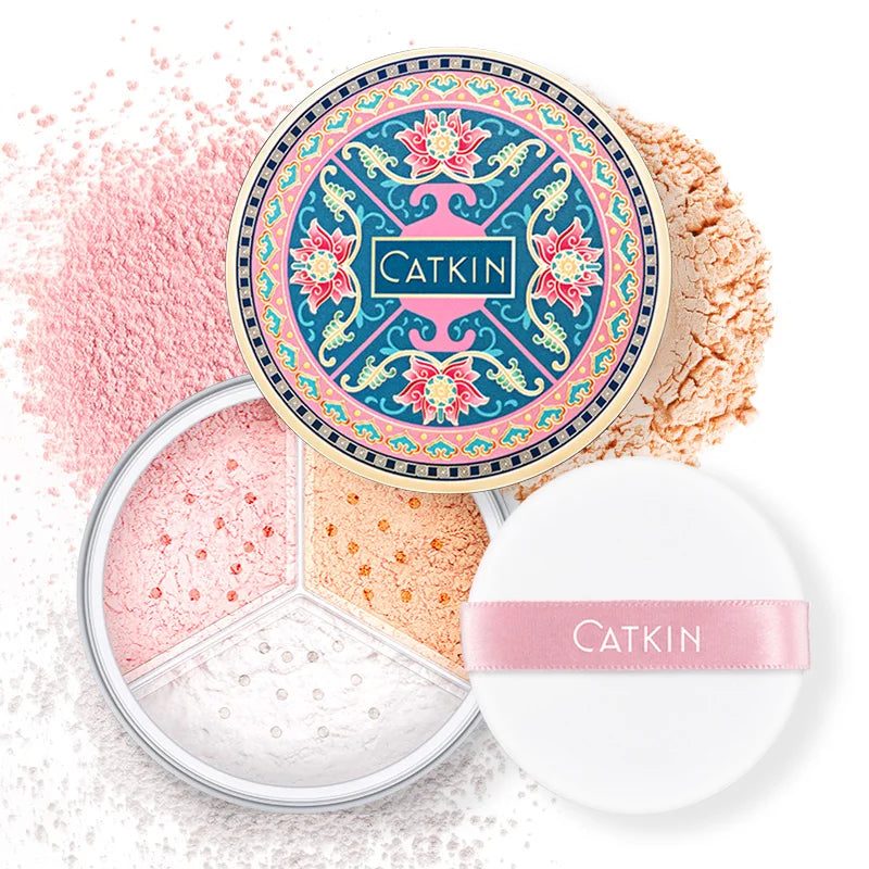 CATKIN Makeup Loose Setting Powder, Oil Control Poreless Face Powder Suitable for All Skin Tones and Maintain Matte and Natural