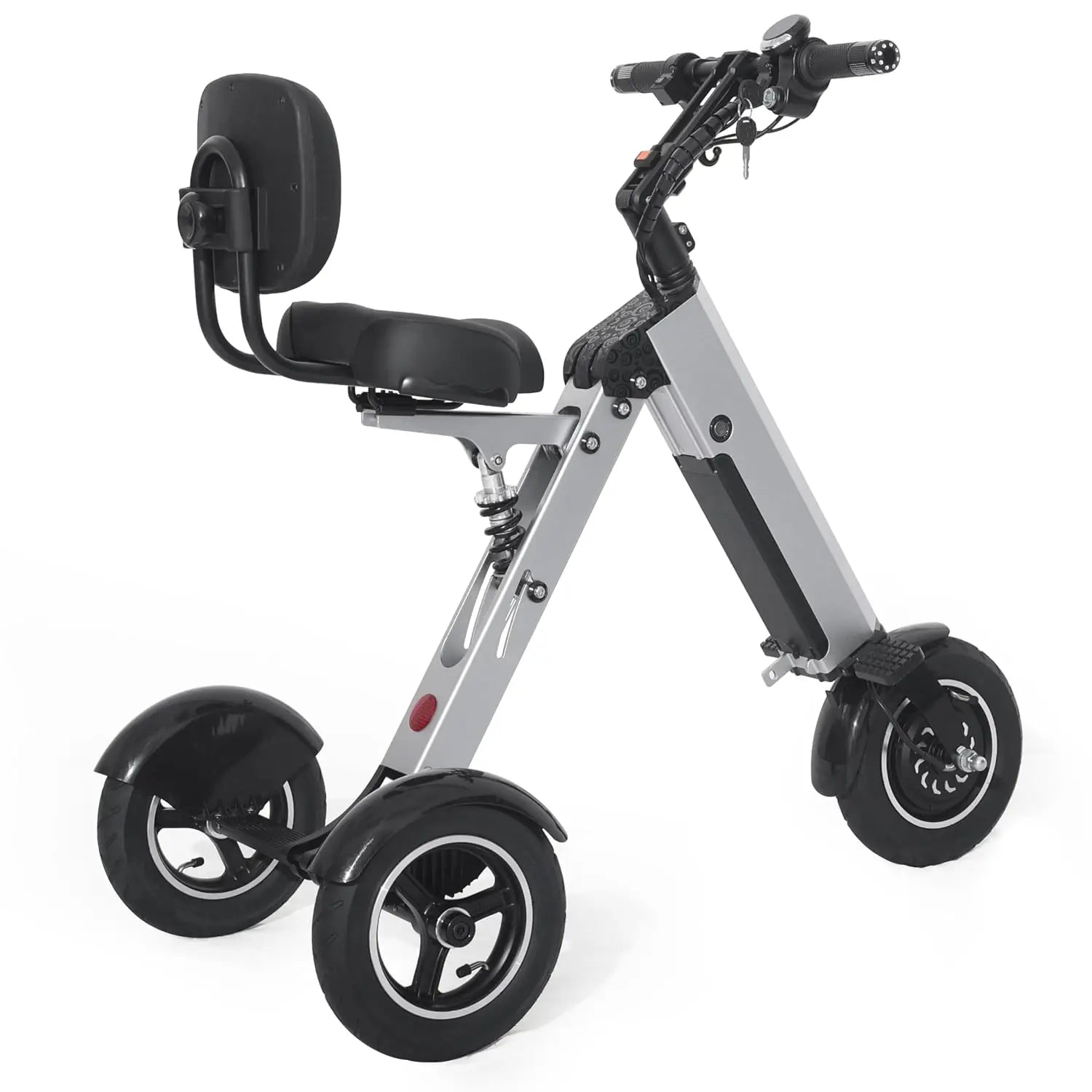 ES35 Powered Scooter 3 Wheels Foldable Trike with Backrest Seat for Adults, Lightweight Electric Scooter with, Customized