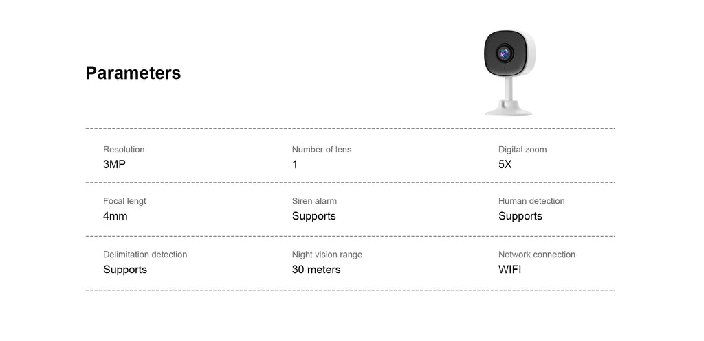 Smart Home Security Camera - 1080P WiFi Indoor Cam with Human Motion Detection, Auto Tracking, Night Vision & Audio Recording