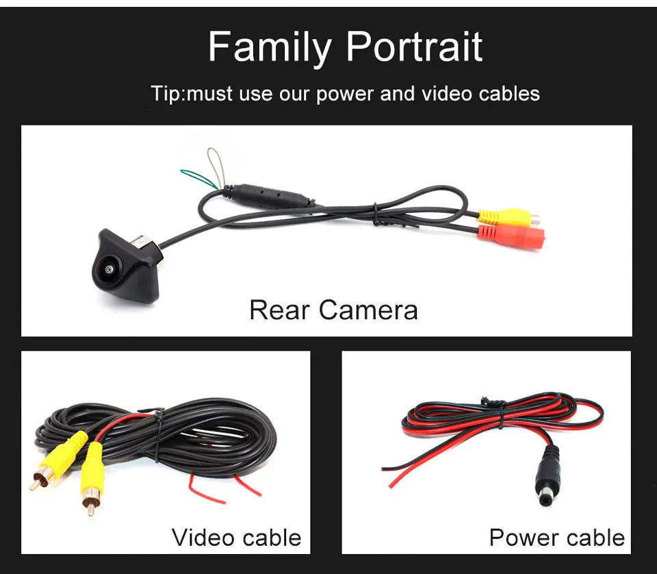 AHD 4K CCD 180 Degree Fisheye Lens Car Rear Side Front View Camera HD Wide Angle Reversing Backup Camera Night Vision Waterproof