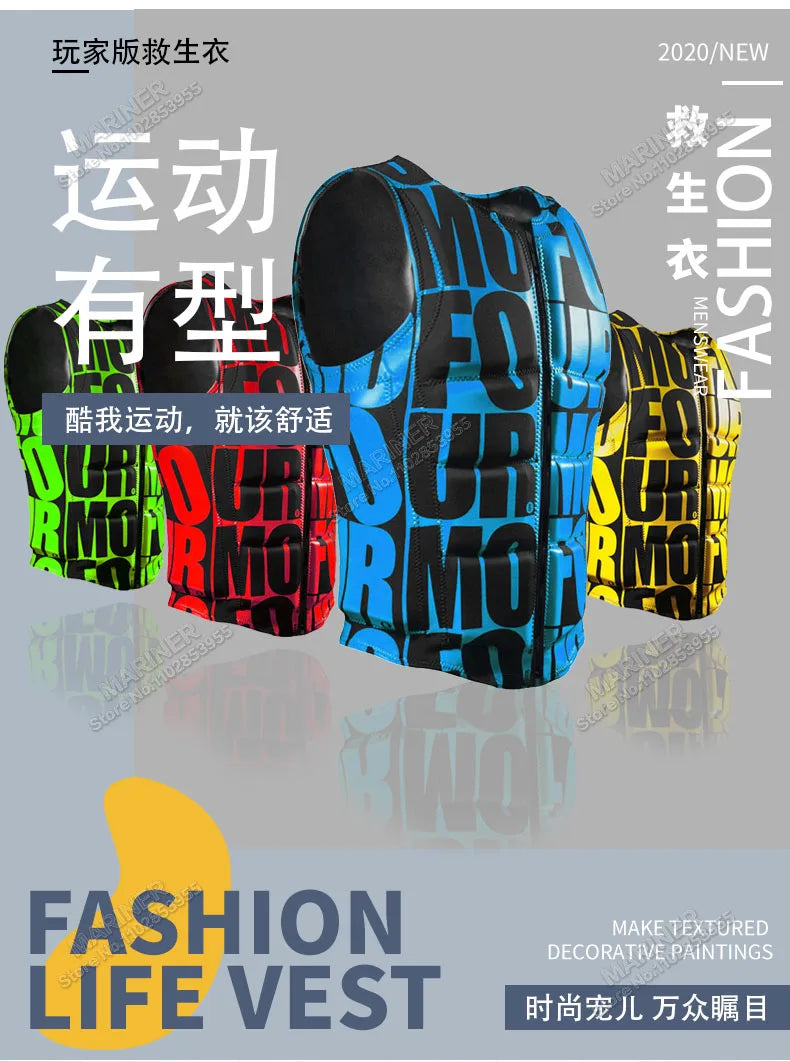 Impact Vest Wakesurf Vest CE Approved Jet Ski Life Jacket Premium Quality Comp Impact Vest Great for All Watersports Activities