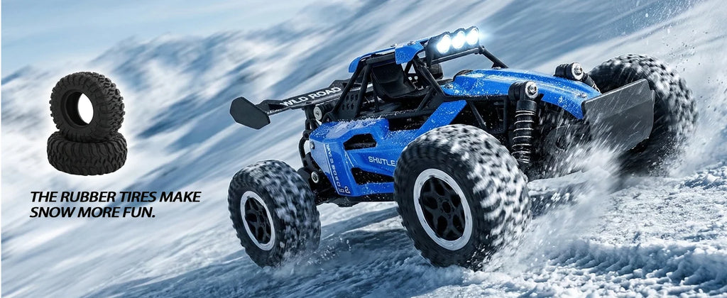 RC Monster Truck 1:16 Scale Remote Control Car 2.4GHz Alloy Shell 20KM/H Fast Off Road RC Car LED LED Headlight Toy Gift for Kid