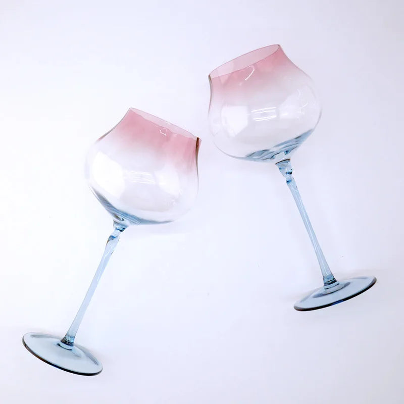 750ml Set of 2 pieces  Large Capacity Gradient Red Wine Glasses Burgundy Bordeaux Wine Glasses High-end Crystal Glass Barware ﻿