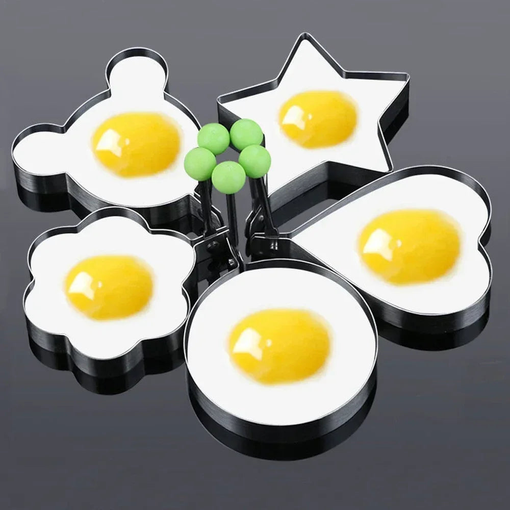 1/4/5PCS Stainless Steel Egg Rings Mold  Non-stick Round Pancake Omelette Shaper  Breakfast Baking Cooking Kitchen Gadgets