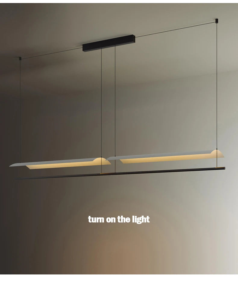 Modern Salon Lightings Home Decoration Simplicity Long Strip Design Led Lamp Nordic Office Living Room Dining Home Decoration