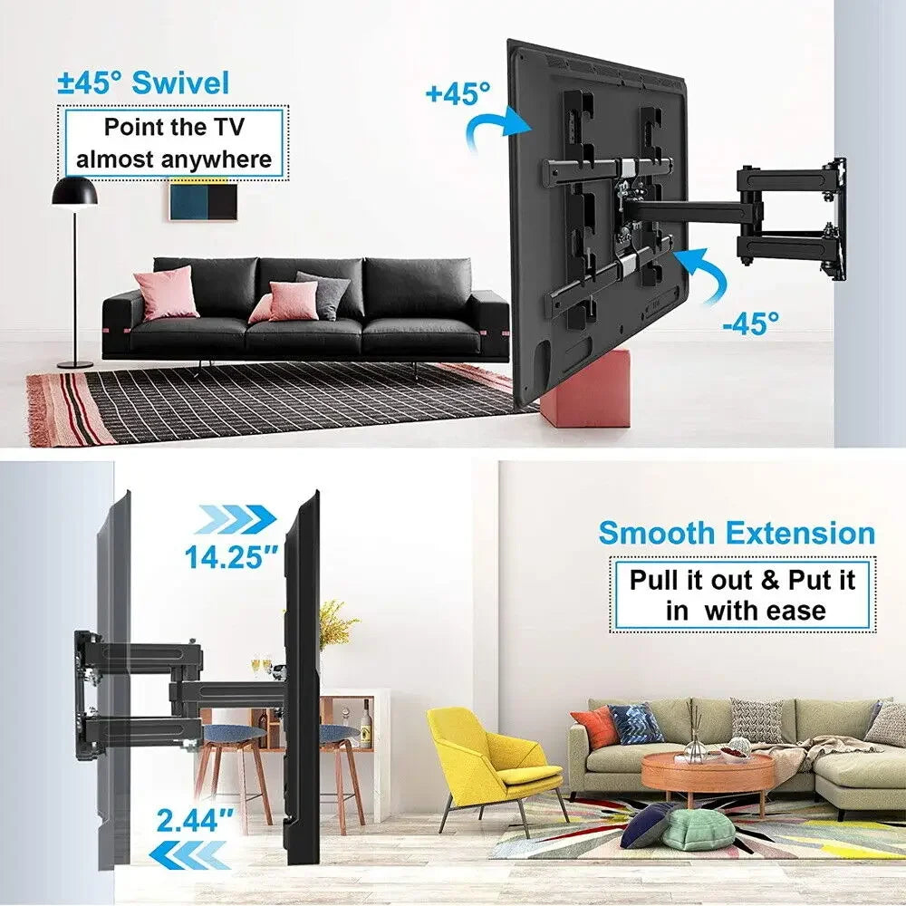 TV Wall Mount Adjustable TV Mount Bracket for 32-70 Inch Screen TV ,Floating TV Stand Swivel Tilt Horizontal TV Bracket