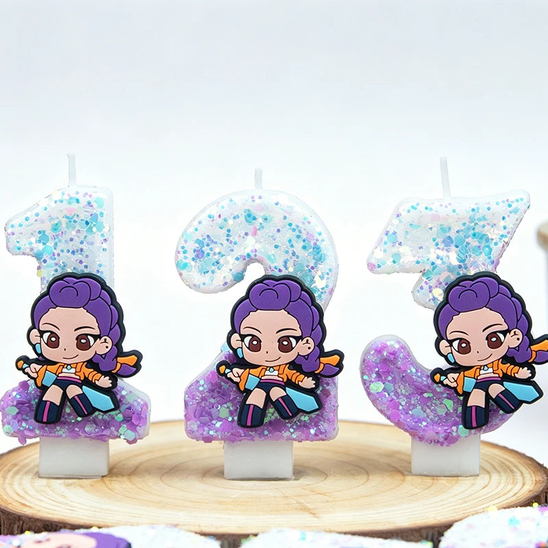 Creative Birthday Cake Cartoon Characters Holiday Decorations Cake Party Digital Candles