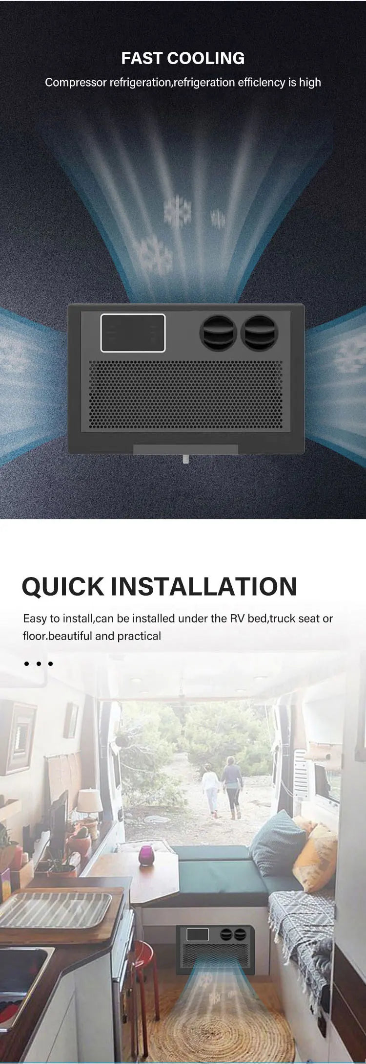 Motorhome Camping Air Conditioner Electric Car DC Units Air Conditioner For Caravan